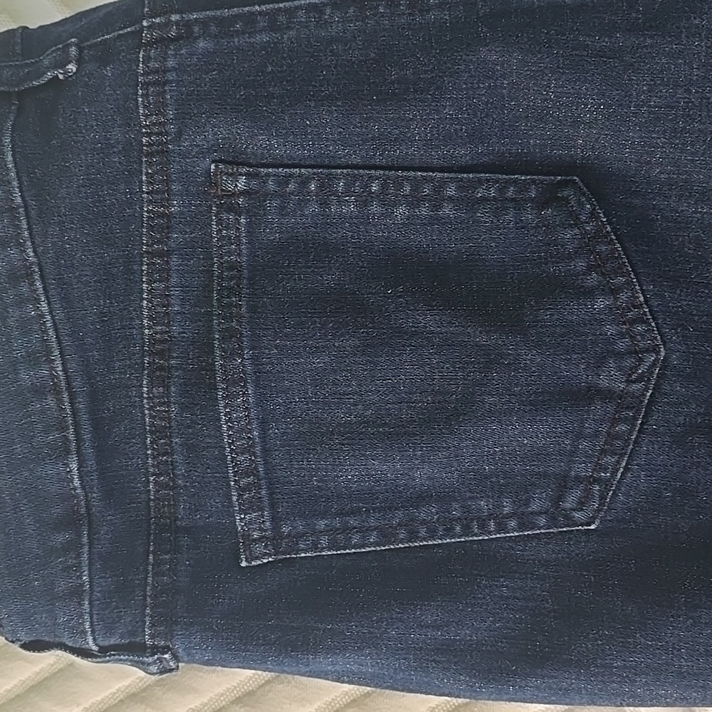 Womens So Slimming Girlfriend Slim Leg,Blue and Tan Straight Jeans - Picture 6 of 6
